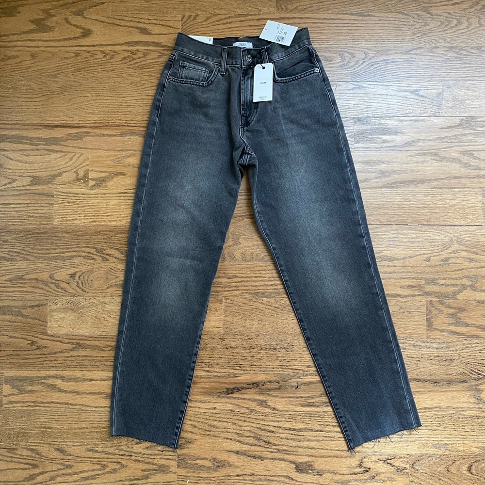 Forever 21 Mom Jeans Boyfriend Black Denim Pants Straight Cut